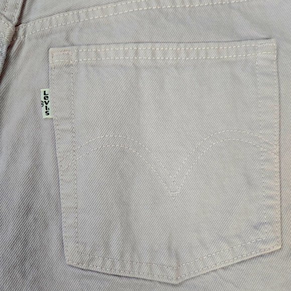 Levi's Washed Lilac High Rise Cutoff 100% Cotton Denim Raw Hem Shorts Size 27 - Picture 6 of 10
